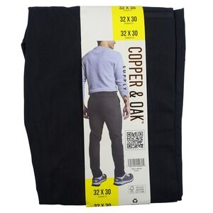 Copper and Oak Supply Co Mens 32x30 Black Straight Fit Tech Utility Pants